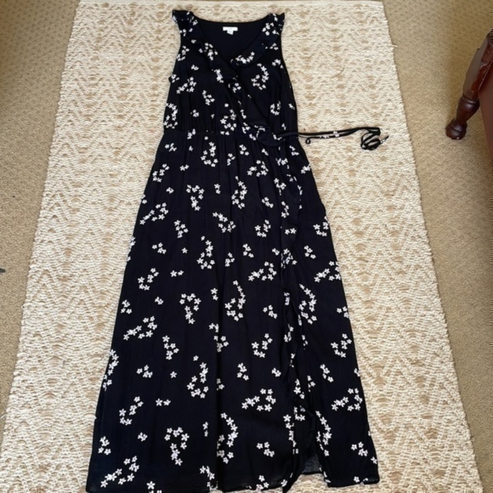 J. Jill floral ruffle maxi dress small - Picture 3 of 13
